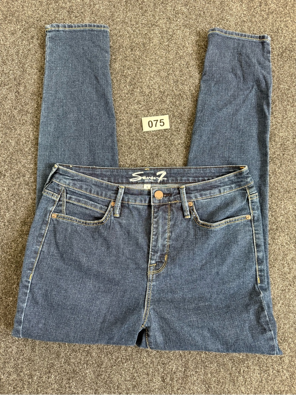 Seven 7 Skinny Jeans Womens Size 6 Blue Dark Wash